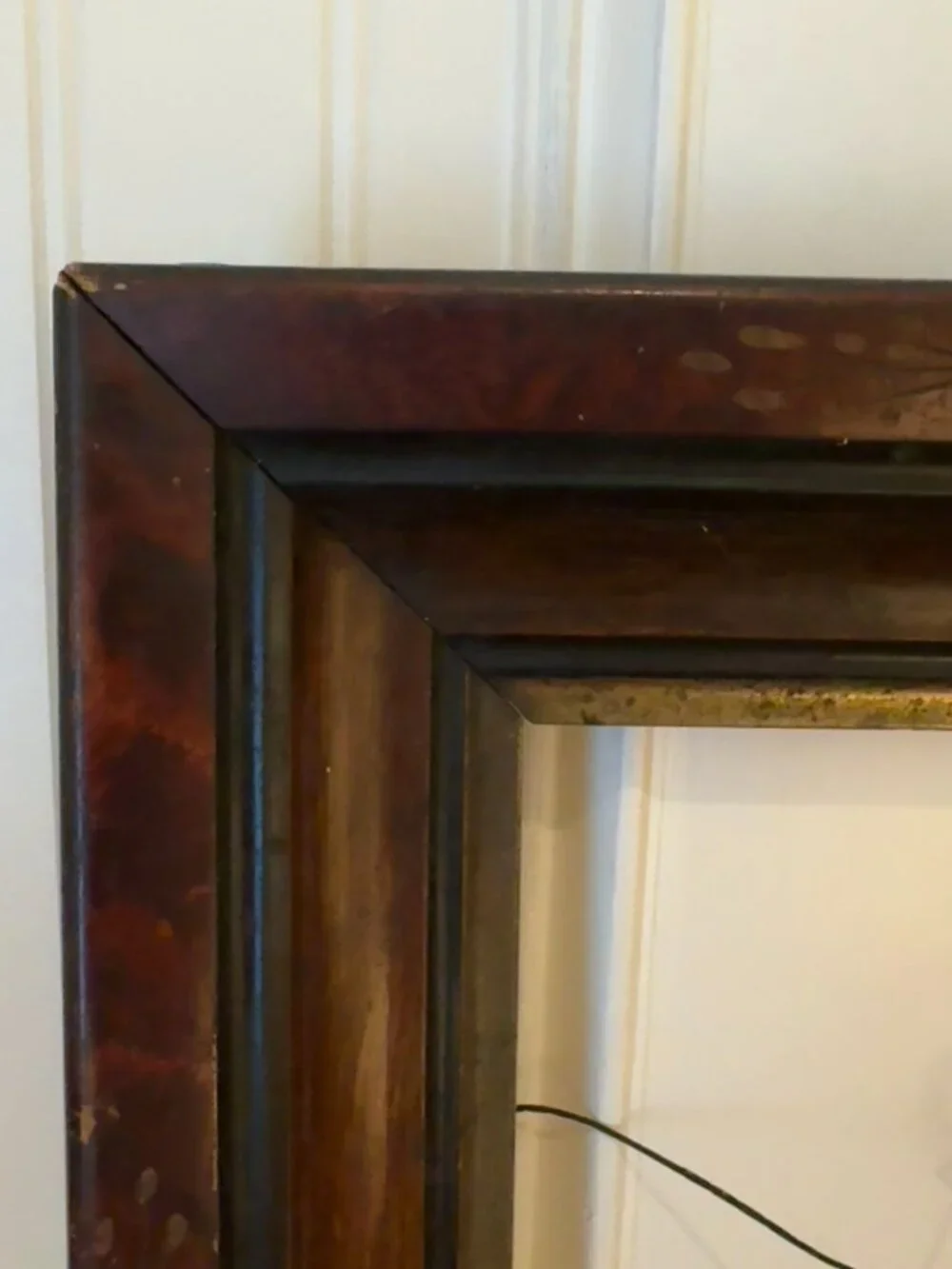 Antique Victorian Wood Picture Frame Gilt Liner Fits 8x10 Walnut Deep Profile